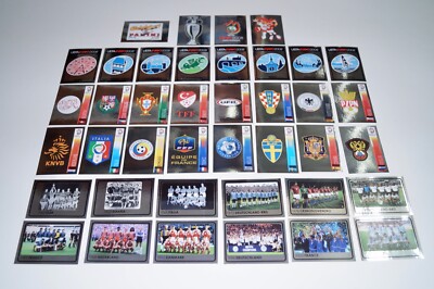 PANINI Euro 2008 EM 08  - alle 40 Glitzer/Wappen badges Top/Rare