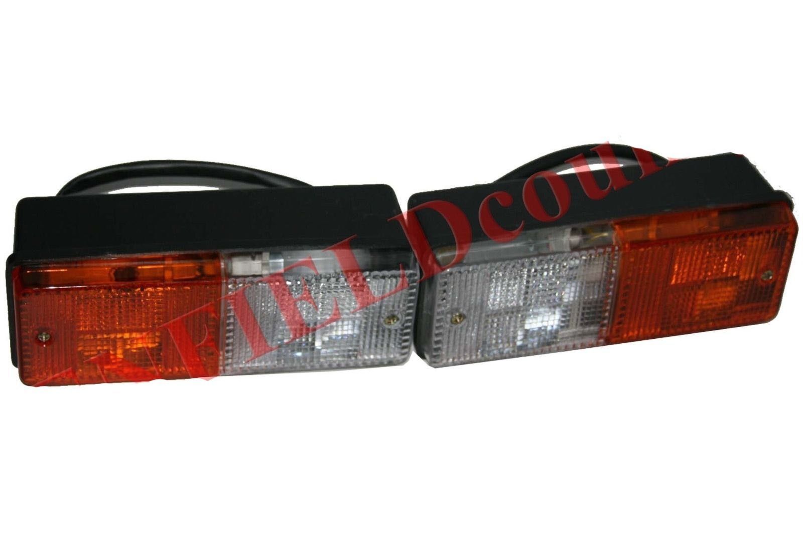 Pair Parking Light Assembly Tapered Back L & H Side For Willys CJ Jeeps