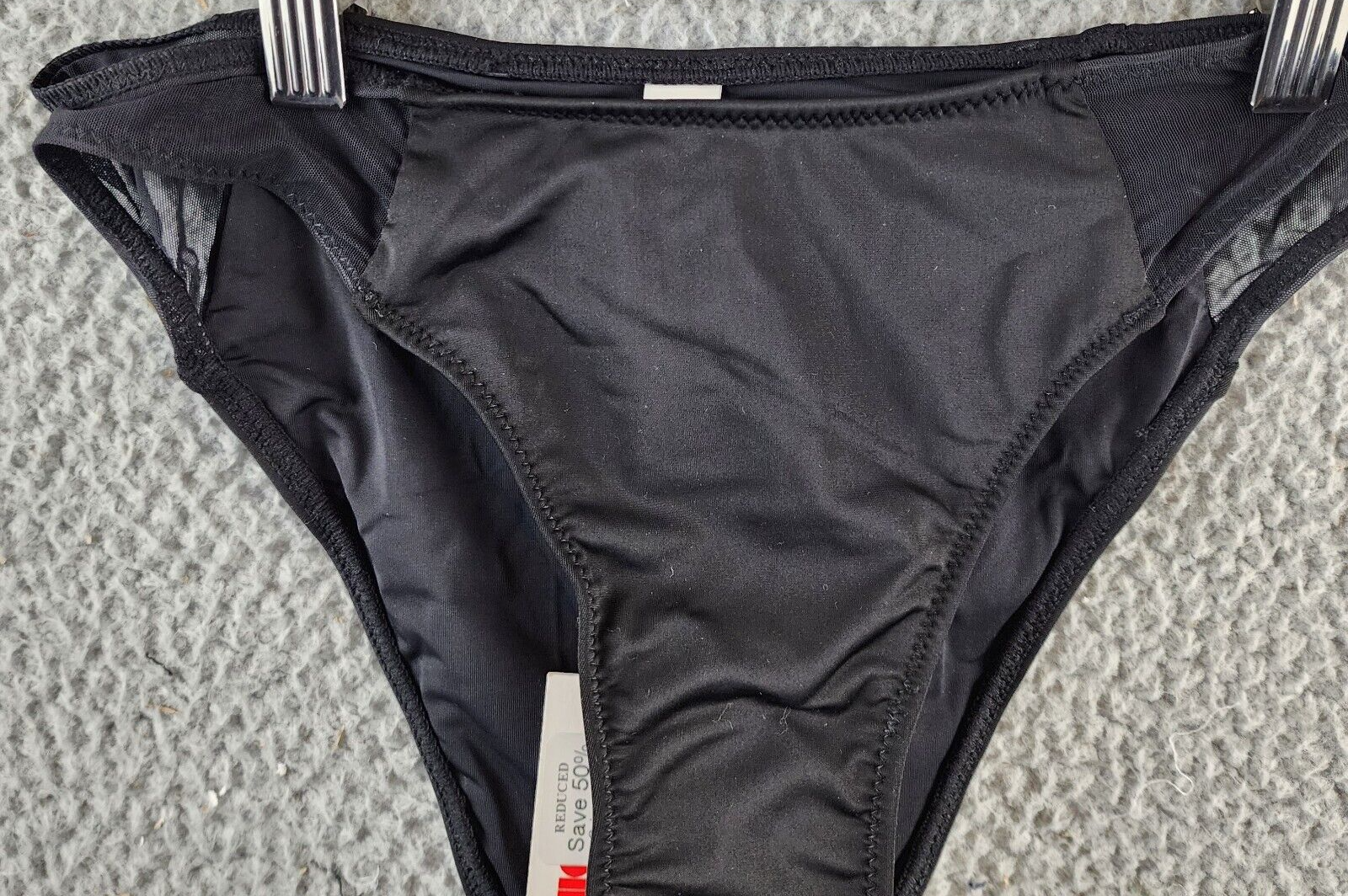 Solid & Striped The Emily Mesh Inset Bikini Bottoms Women's S Black Pull On - Picture 4 of 12