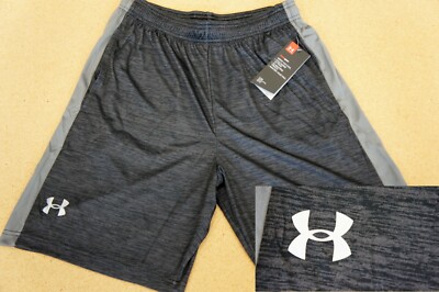 NEW Men Under Armour Gym Loose HeatGear Athletic Graphic Logo Shorts M L XL XXL