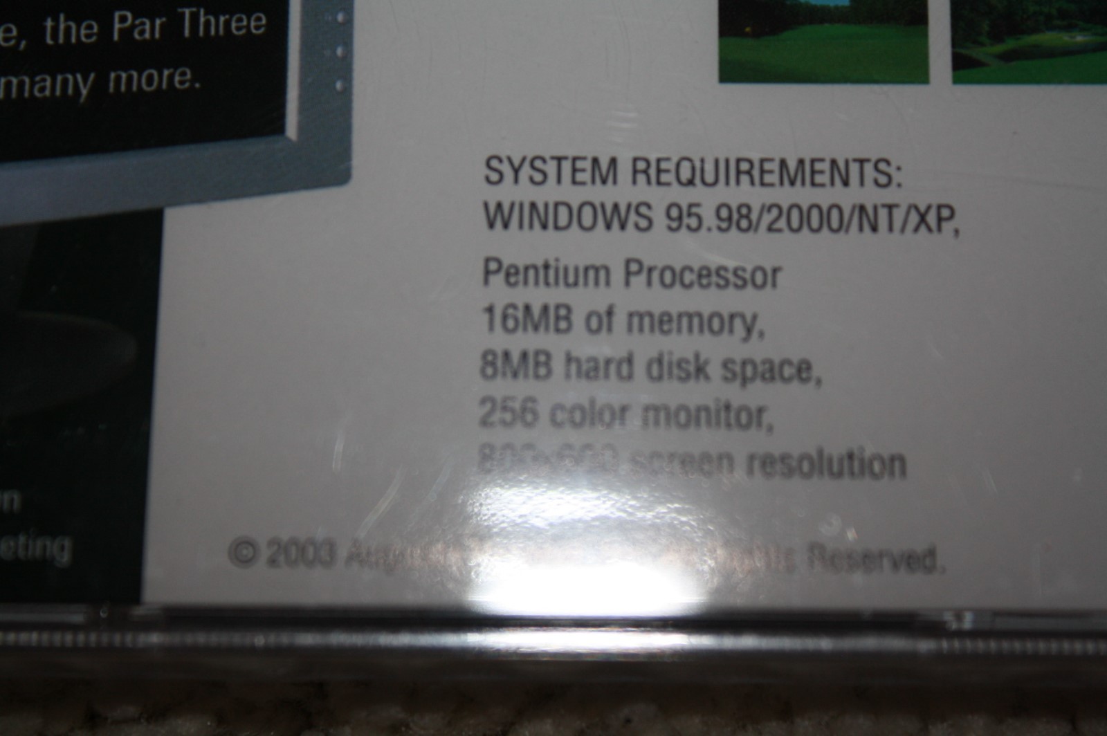 RARE SEALED 2003 Masters Golf Screen Saver-windows CD Rom