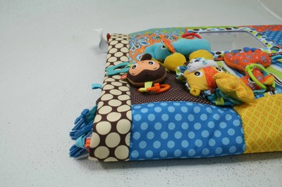 Infantino Twist and Fold Activity Gym 4 Linkable Toys Mirror Plush Vintage Boy