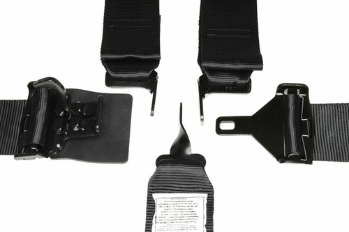 OFF ROAD RACING HARNESS SFI 16.1 LATCH & LINK ROLL BAR MOUNT BELT 5 POINT BLACK