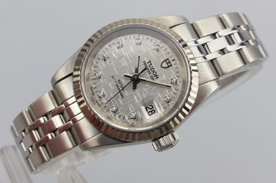 TUDOR Princess Date - 92414 - Silver Linen Diamond Dial - ca. 2005