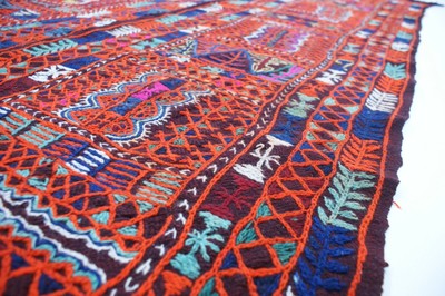 nr EC3895 Handgeknüpfter Usbek Teppich Suzani Kelim antik Wolle ca 236 x 138 cm
