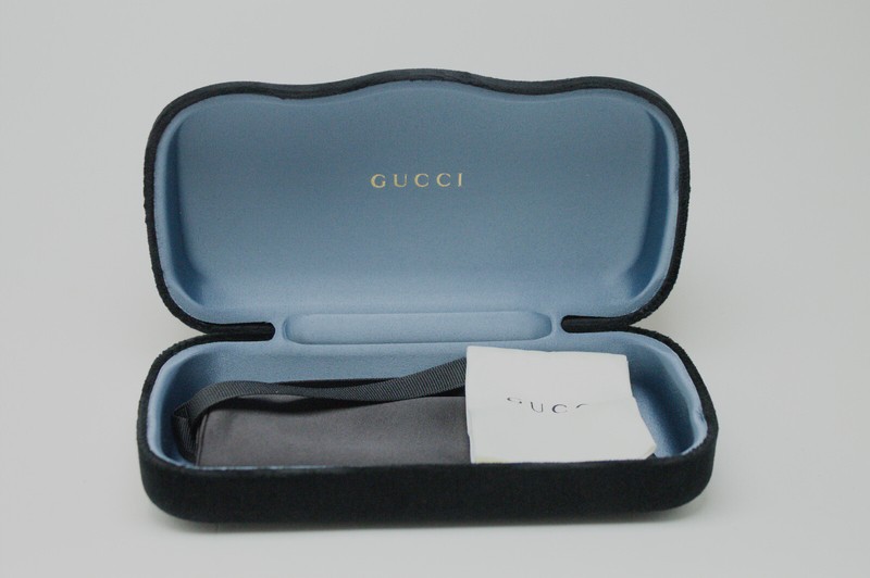 NEW GUCCI BLACK VELVET LARGE CASE EYEGLASSES SUNGLASSES CASE W
