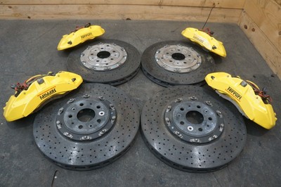 Set Front Rear Carbon Ceramic Brake Calipers & Rotors Ferrari California 2008-14