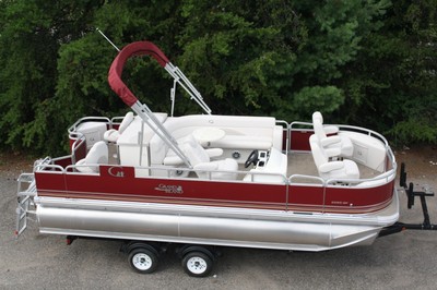 Tritoon- New 20 fish and fun Grand Island pontoon boat-115 and trailer