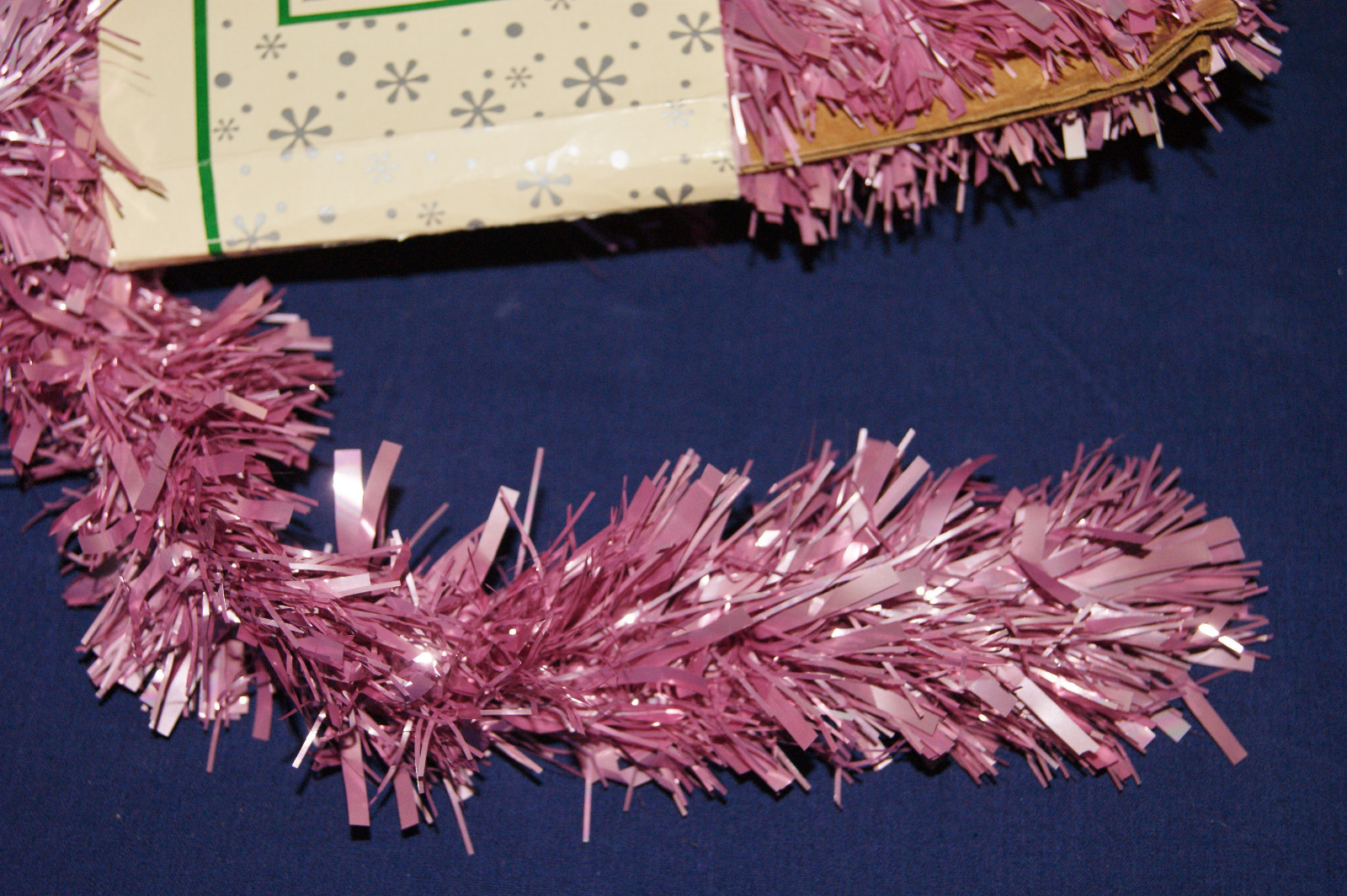 Retro Pink Tinsel Garland  - (6.6 Yds) 20' x 3