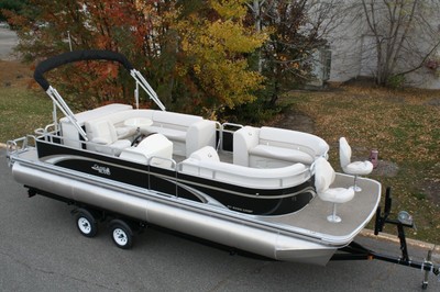 New-2585 GT bowfish pontoon boat 115 mercury