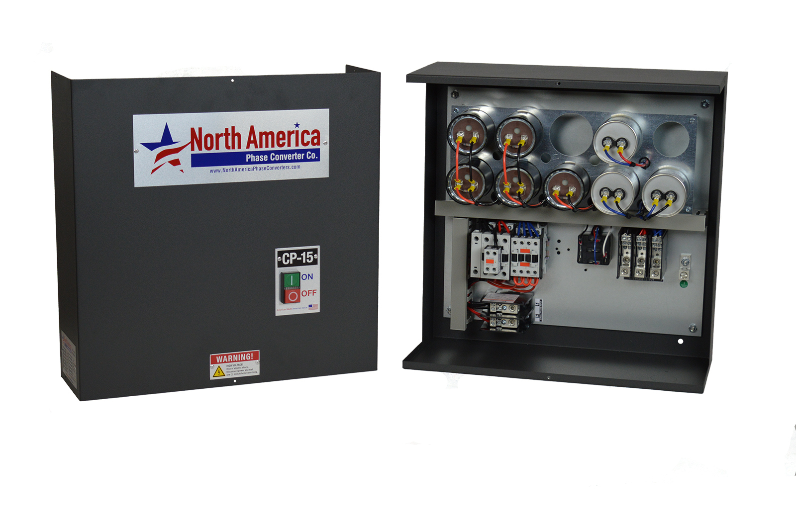 CP15 ProLine 15HP Rotary Phase Converter Control Panel Loaded with