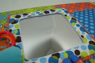 Infantino Twist and Fold Activity Gym 4 Linkable Toys Mirror Plush Vintage Boy