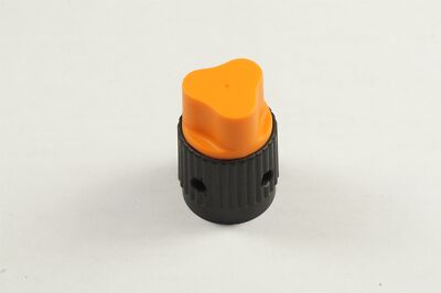 MS91528-1D2B2 EHC Lock Pointer Knob Spinner 1/4'' Round Shaft Black Orange NOS