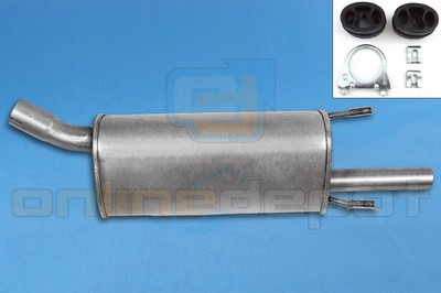 1,7 D mit Anbauteilen 1,5 D 1,4 Auspuff Endtopf für OPEL CORSA B 1,2 TD