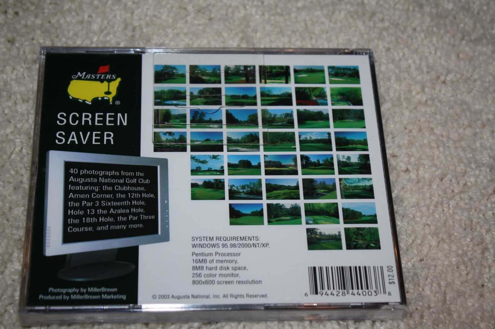 RARE SEALED 2003 Masters Golf Screen Saver-windows CD Rom