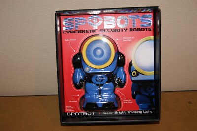 NEW SPYBOTS Cybernetic Security Robots - SPOTBOT - Blue Spybot - Bright LED