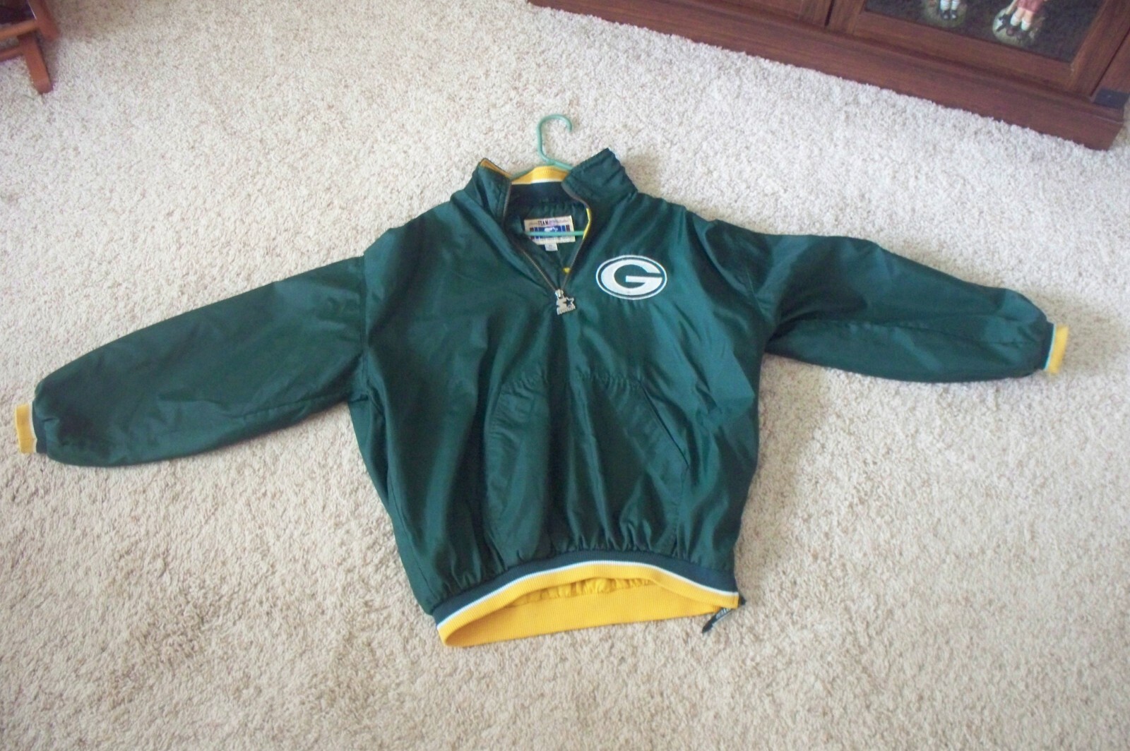 Vintage Starter Green Bay Packers Pull Over Jacket Men Size