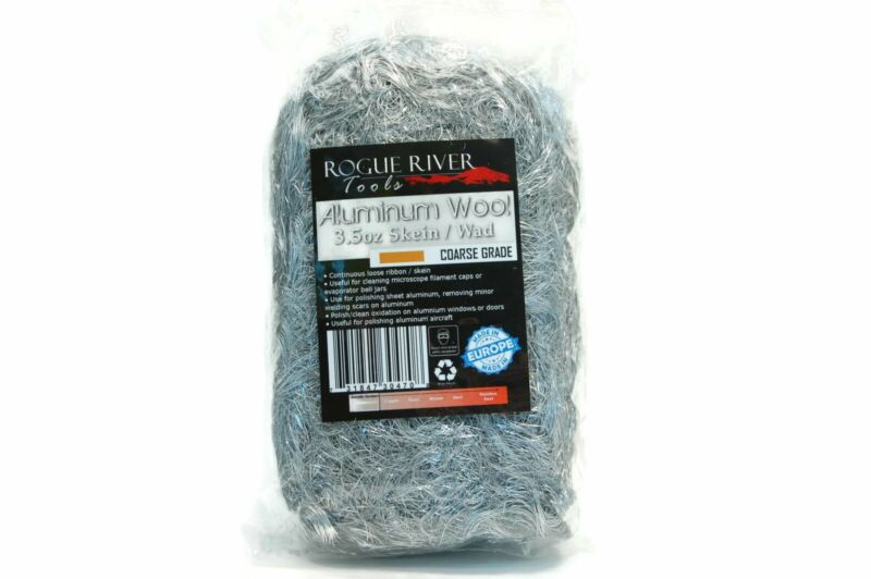 Aluminum Wool (COARSE Grade) - 3.5oz Skein/Wad- by Rogue River Tools. Soft clean