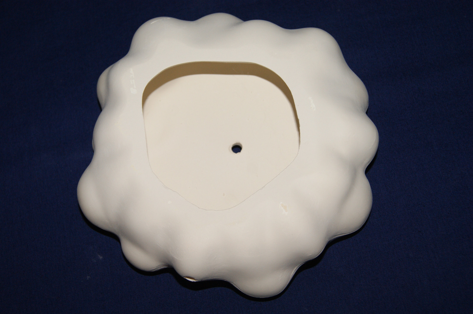Vintage Ceramic Bisque - Ready to Paint - 3 Round Bases ONLY to Insert Light  7