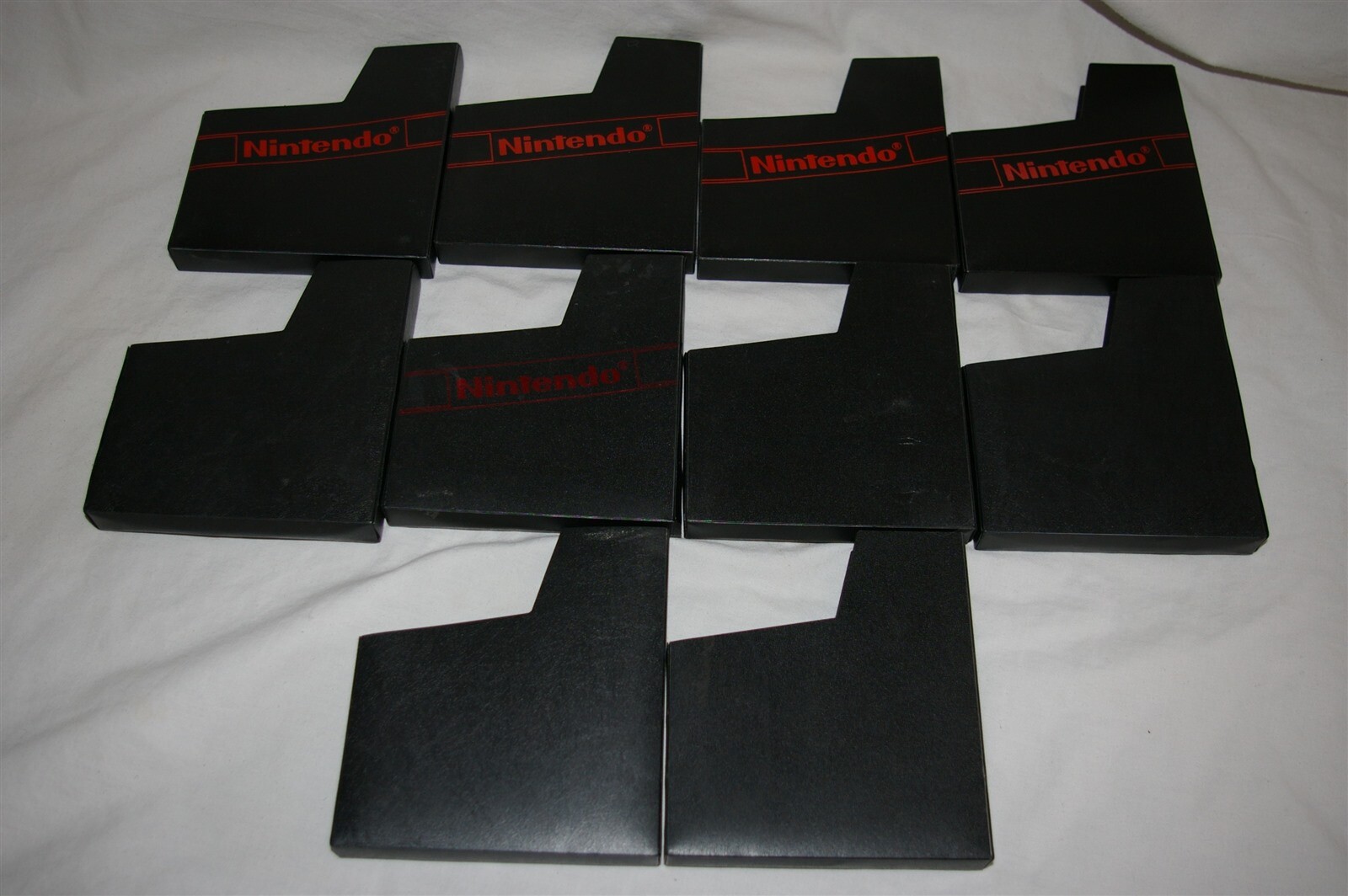 Lot of 10 Nintendo NES Logo & No Logo Black Original Dust Cover Sleeves