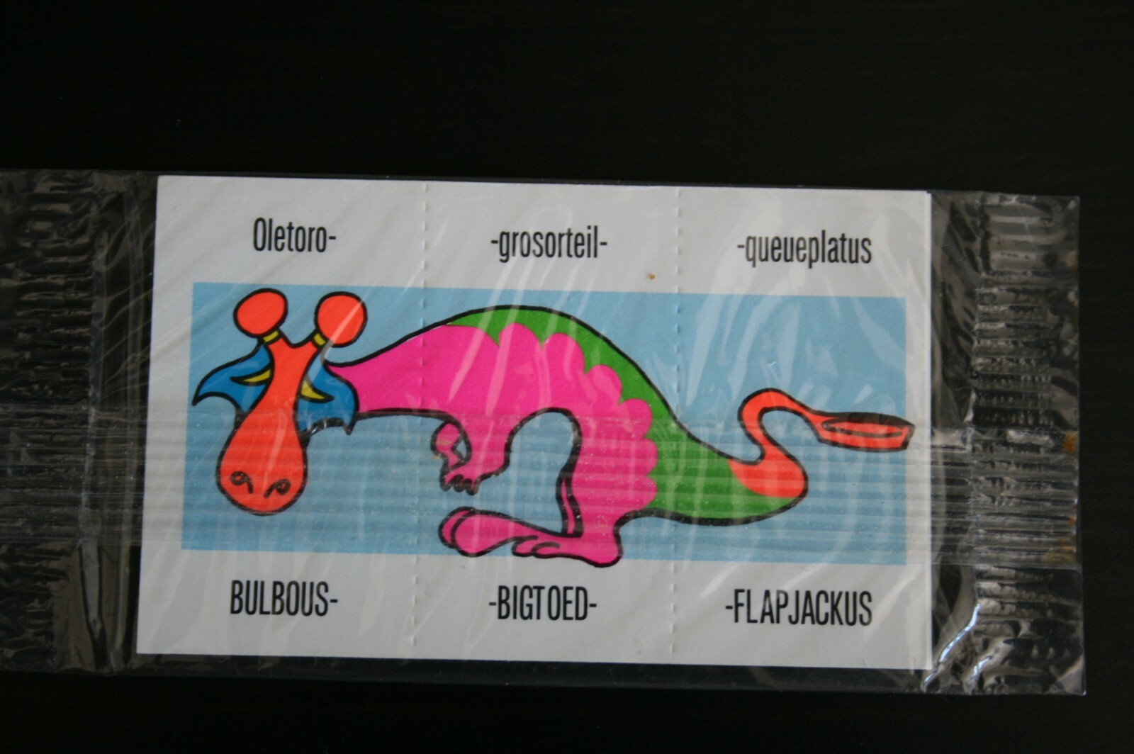 Cereal Premium Flapjacks Dinosaur puzzle colorful 1990's cereal give away RARE