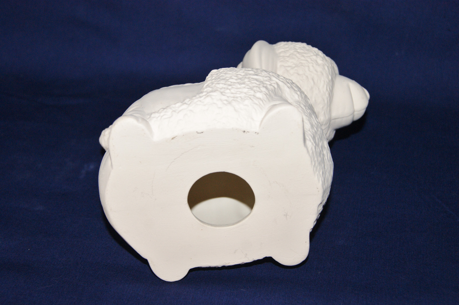 Vintage Ceramic Bisque - Ready to Paint - Lamb Sheep Still Coin Bank