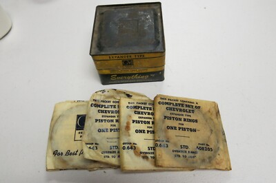 Vintage GM Piston Ring set fit 41-49 Chevy 235 (608205) #2
