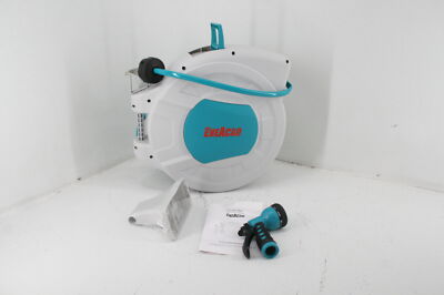 Eneacro EN-S30 Retractable Garden Hose Reel w Wall Mount 1/2 Inch ×100 Feet