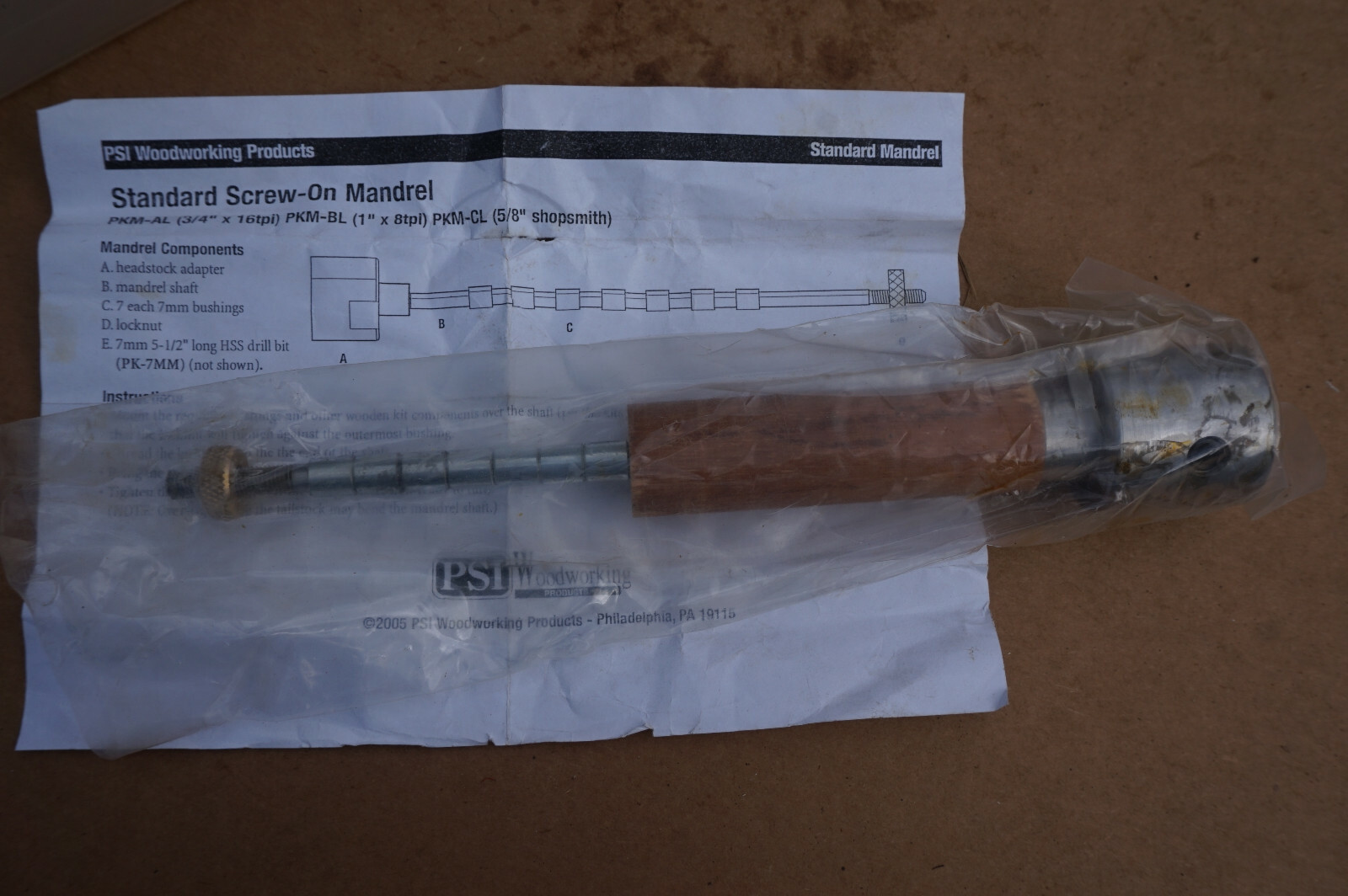 Accessories PKM-CL Slip-On Pen Mandrel For 5/8
