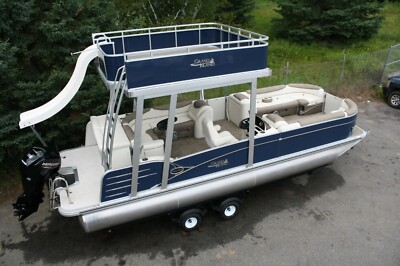 New-2585 Funship pontoon boat with 115  Hp Trailer