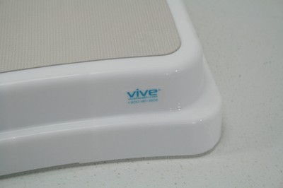Vive Bath Step Slip Resistant Stepping Stool Elevated Bathroom Aid for Handicap