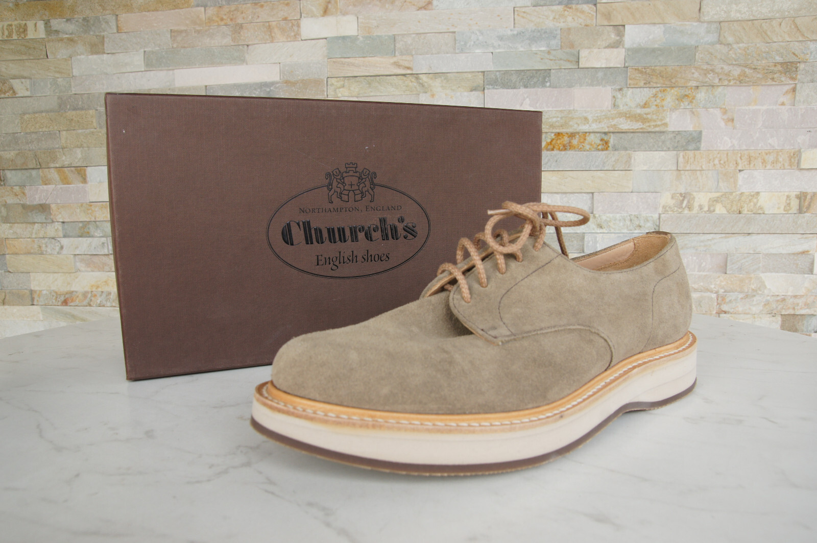 Church's EU 43.5 UK 9.5 Lace-Up Shoes Leyton 2 Stone New