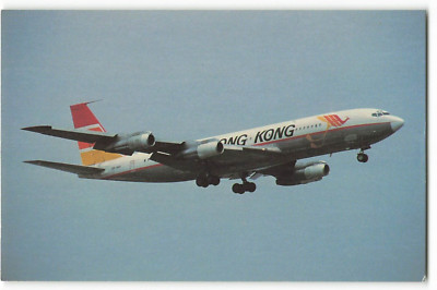 Air Hong Kong Boeing B-707-336C VR-HKK AIRLINE Postcard VTG AUC2.