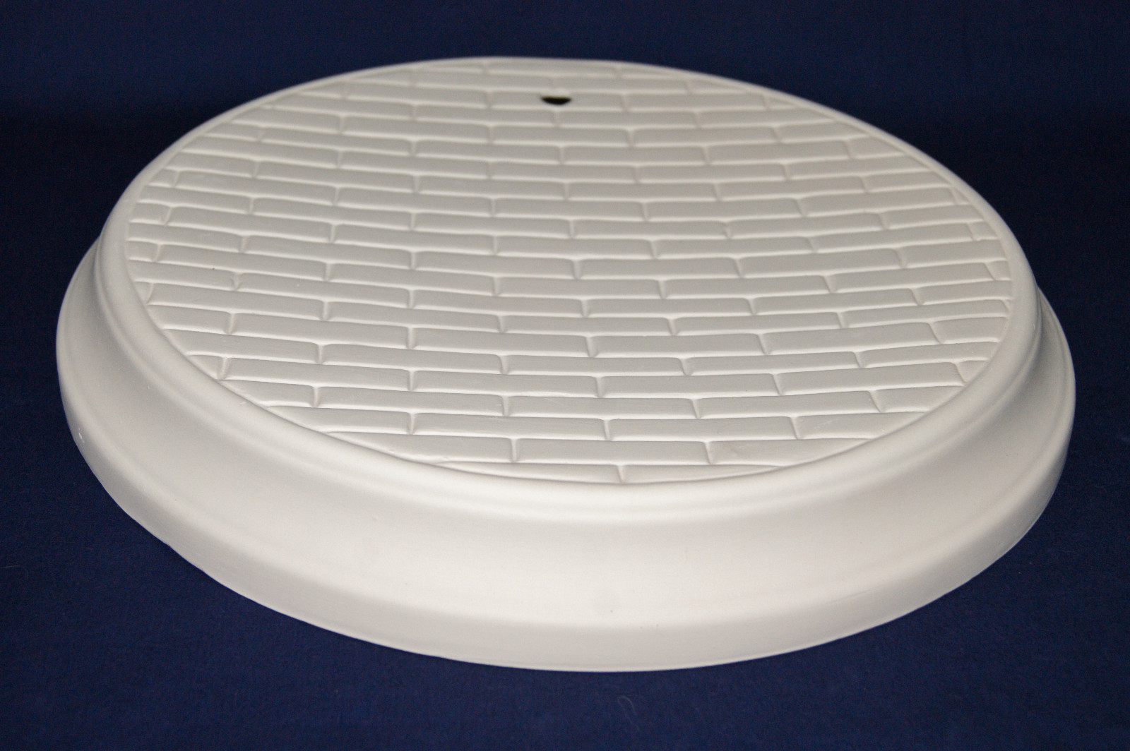 Vintage Ceramic Bisque - Ready to Paint - Round Base ONLY to Insert Light -  12