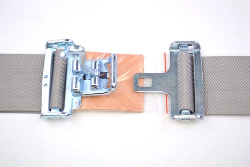 SAFETY HARNESS NEW PAIR 3" LATCH & LINK LAP BELT 2 POINT RACING BELT GRAY