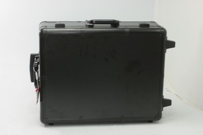 AW Black Rolling Studio Makeup Artist PVC Cosmetic 15x8x19' Case Light Mirror