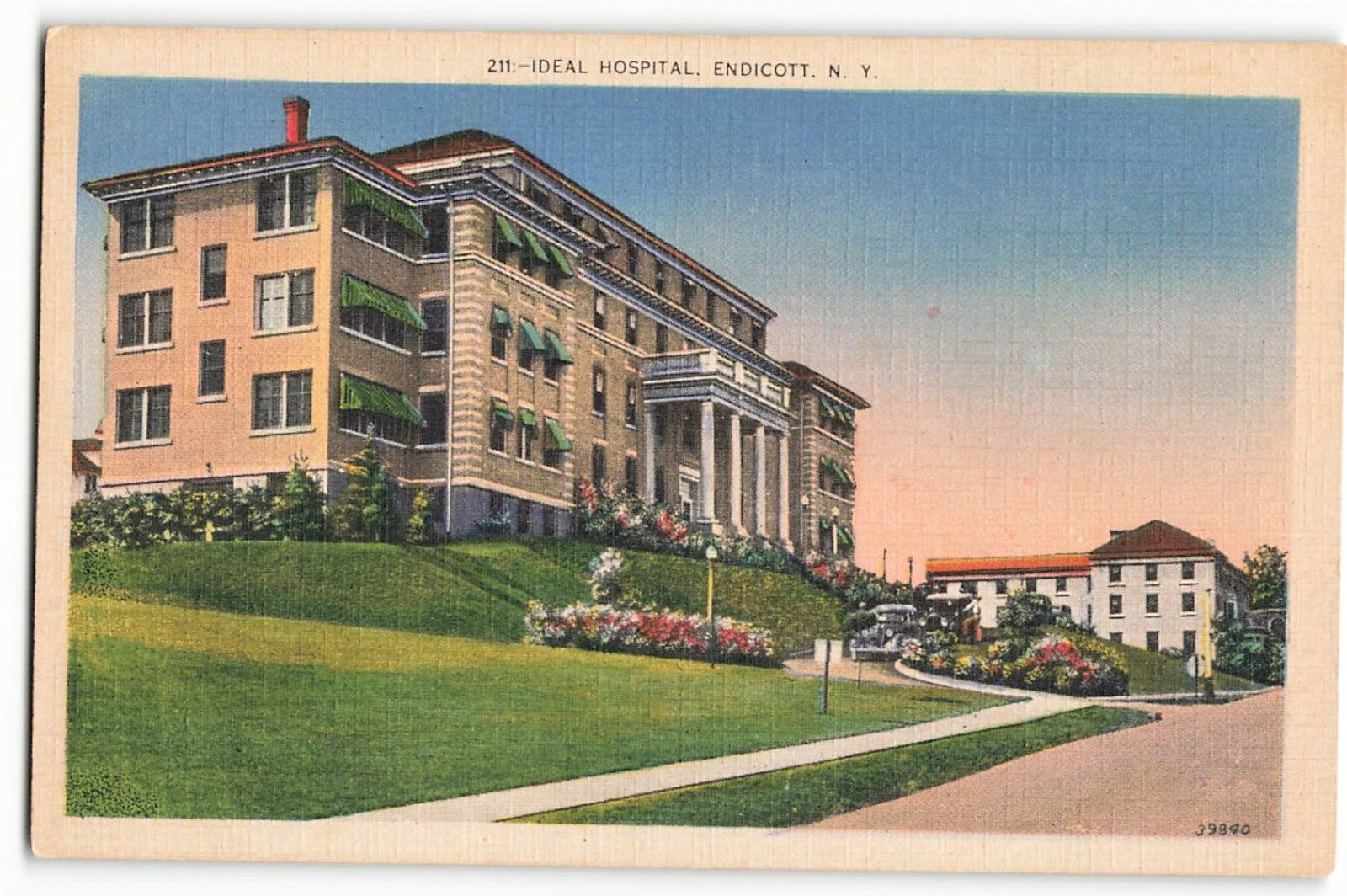 Postcard 211-Ideal Hospital, Endicott. N.Y., PB Quality Views VTG VPC02.