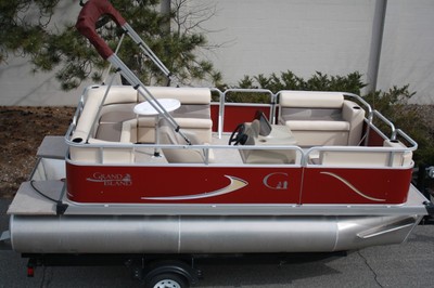 New 16 Ft pontoon boat with 25 hp motor and trailer