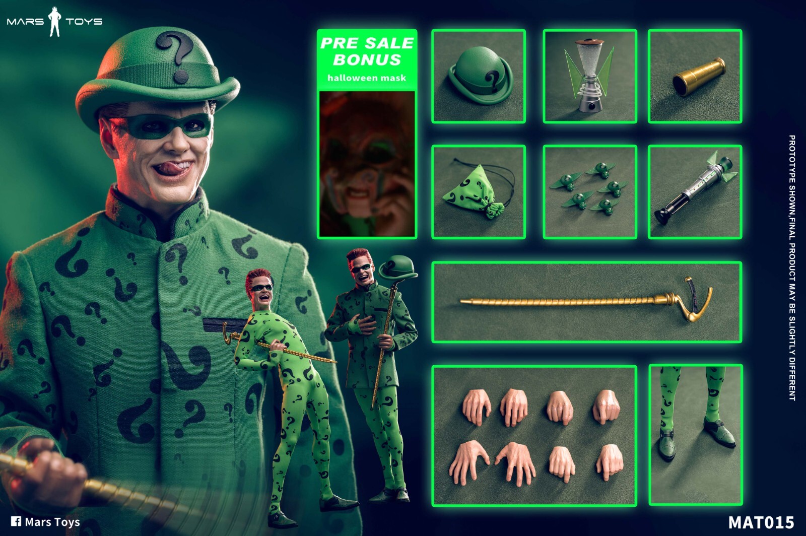 Mars Toys バットマン フォーエバー リドラー1/6 フィギュア 新品 Mars Toys MAT015 1/6 Forever Riddler Carrey 12