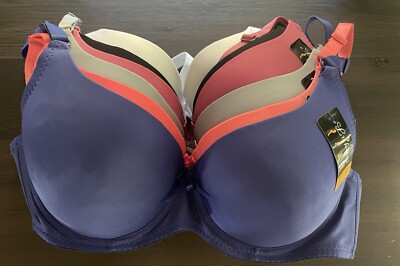 New  6 pcs lot wire front  multicolor  light padded full cover demi bras D Cups