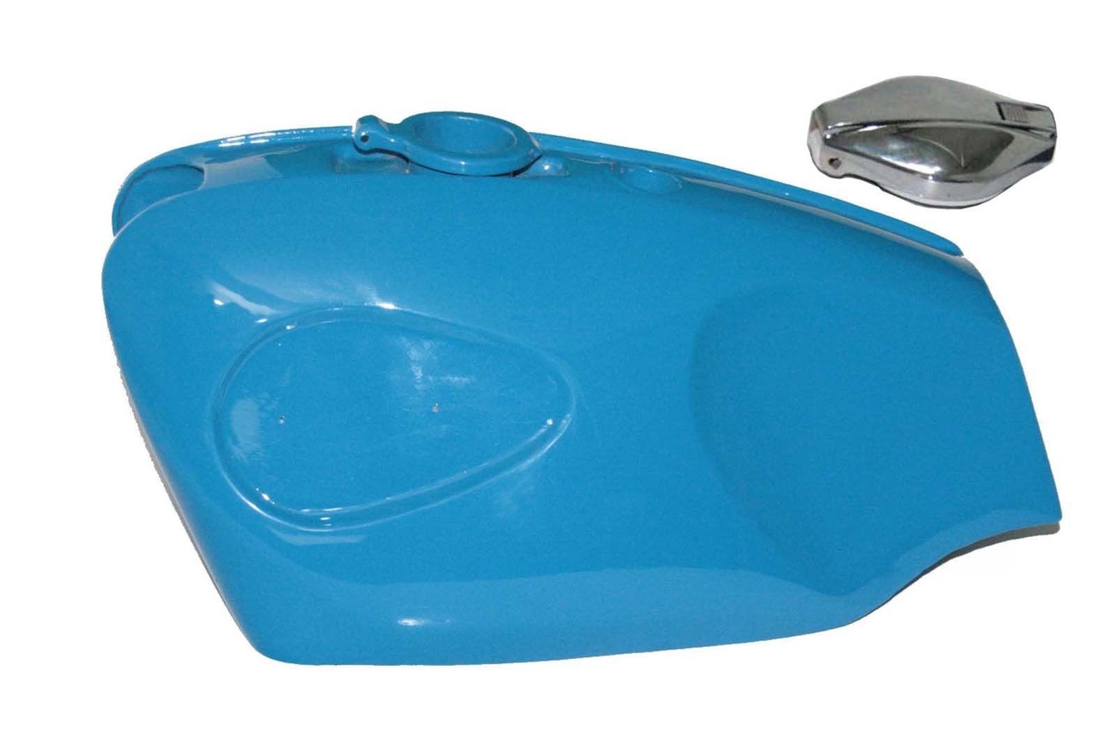 BSA B25 B44 Star Fire Shooting Star Blue Steel Fuel Tank With Filler Cap 