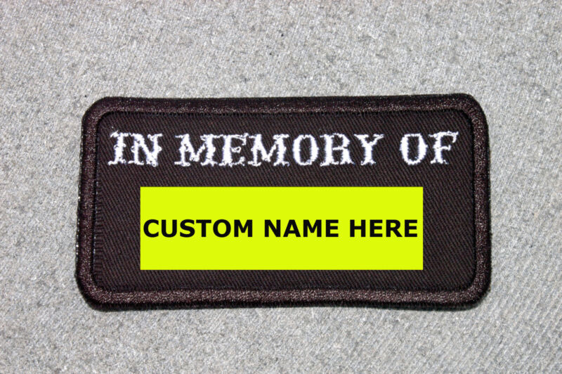 Customized IN MEMORY OF Patch, Biker Vest Motorcycle Patch, Memorial
