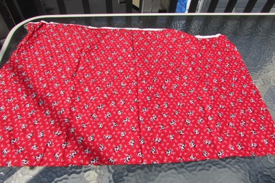 Fabric Cow Jumping Over Moon White On Red 2 yards Cotton Gorgeous Vintage