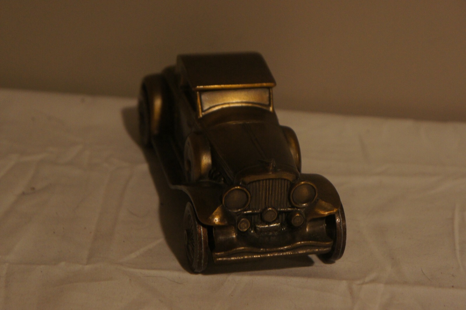 c. 1974 Banthrico Metal 1930 Duesenberg Coin Bank, NO Advertising