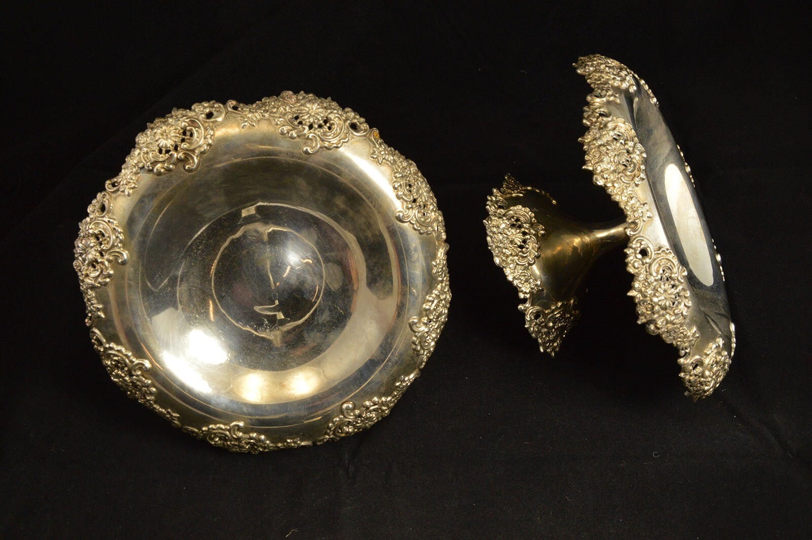 Sterling Silver Tiffany & Co. Ornate Floral Candlestick Set Fine Silver *62