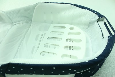 Baby Delight Snuggle Nest Harmony Infant Sleeper Bed w Incline Wedge Navy Dots