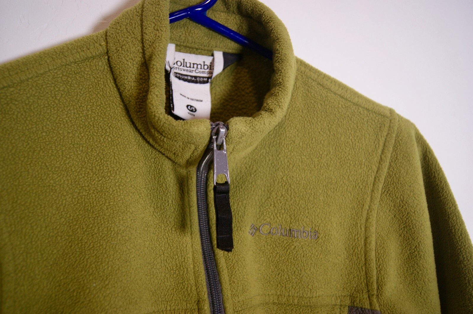 Kids Columbia Sportswear Fleece Light Jacket Youth size 4/5 Green