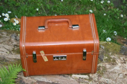 vintage royal traveller train case