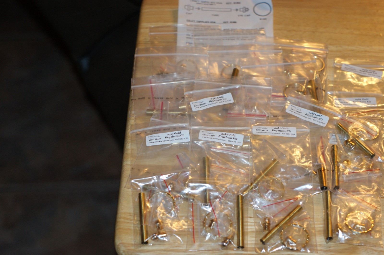 18 24kt Gold Plated Key Chain Kits