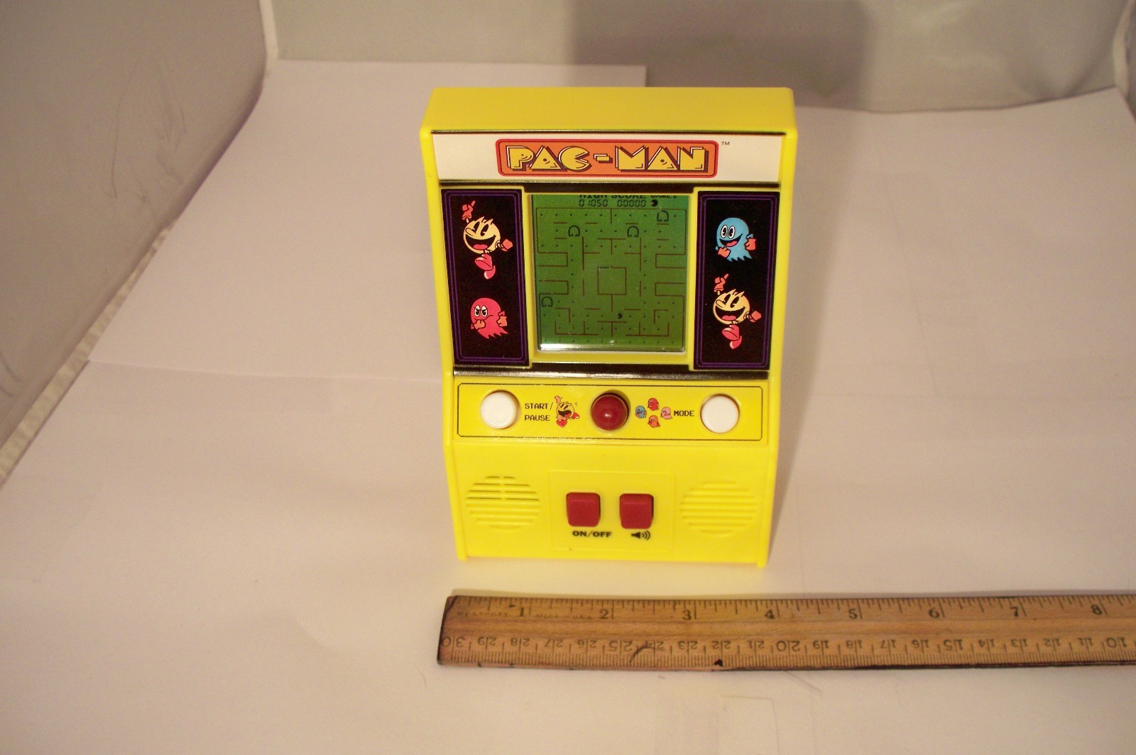 Pac Man Game Bandai Namco Mini Stand up Arcade Handheld Electronic Yellow